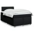 Cama box spring con colchón tela negro 120x200