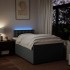 Cama box spring con colchón tela gris oscuro 120x200