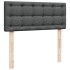 Cama box spring con colchón tela gris oscuro 120x200