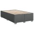 Cama box spring con colchón tela gris oscuro 120x200