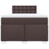 Cama box spring con colchón tela marrón oscuro 120x200