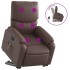 Sillón reclinable de masaje de pie de cuero sintético