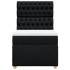Cama box spring con colchón tela negro 90x190