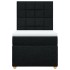 Cama box spring con colchón tela negro 90x200