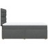 Cama box spring con colchón tela gris oscuro 90x200