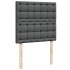 Cama box spring con colchón tela gris oscuro 90x200