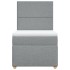 Cama box spring con colchón tela gris claro 100x200