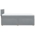 Cama box spring con colchón tela gris claro 90x200