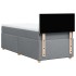 Cama box spring con colchón tela gris claro 90x200