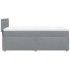 Cama box spring con colchón tela gris claro 90x200