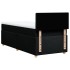 Cama box spring con colchón tela negro 100x200