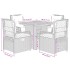 Set comedor de jardín 5 pzas con cojines ratán sintético