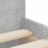 Estructura de cama con cajones gris hormigón 100x200