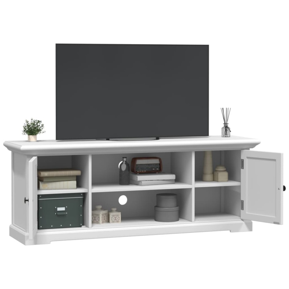 Mueble para TV madera de ingeniería blanco 110x30x41