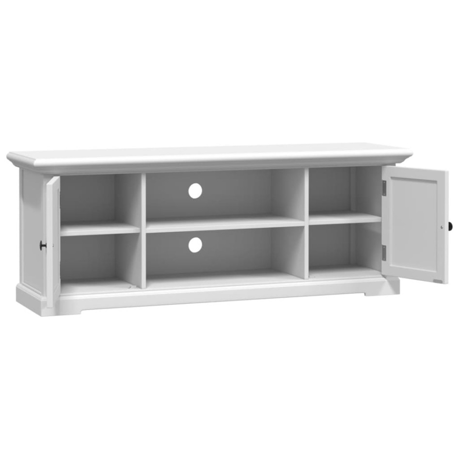 Mueble para TV madera de ingeniería blanco 110x30x41