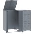 Cobertizo de 2 contenedores de basura acero gris 138x79x117