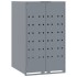 Cobertizo de 2 contenedores de basura acero gris 138x79x117