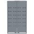 Cobertizo de 2 contenedores de basura acero gris 138x79x117