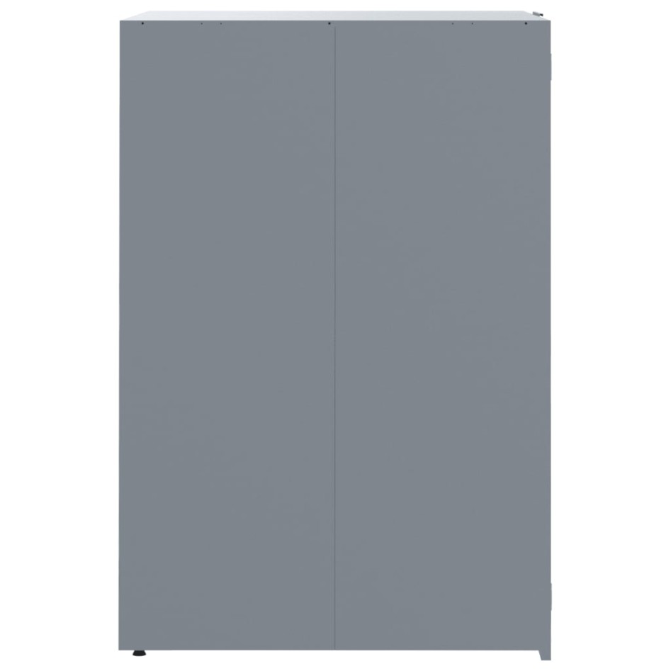 Cobertizo de 2 contenedores de basura acero gris 138x79x117