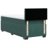Cama box spring con colchón terciopelo verde oscuro 90x190