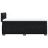 Cama box spring con colchón cuero sintético negro 90x190