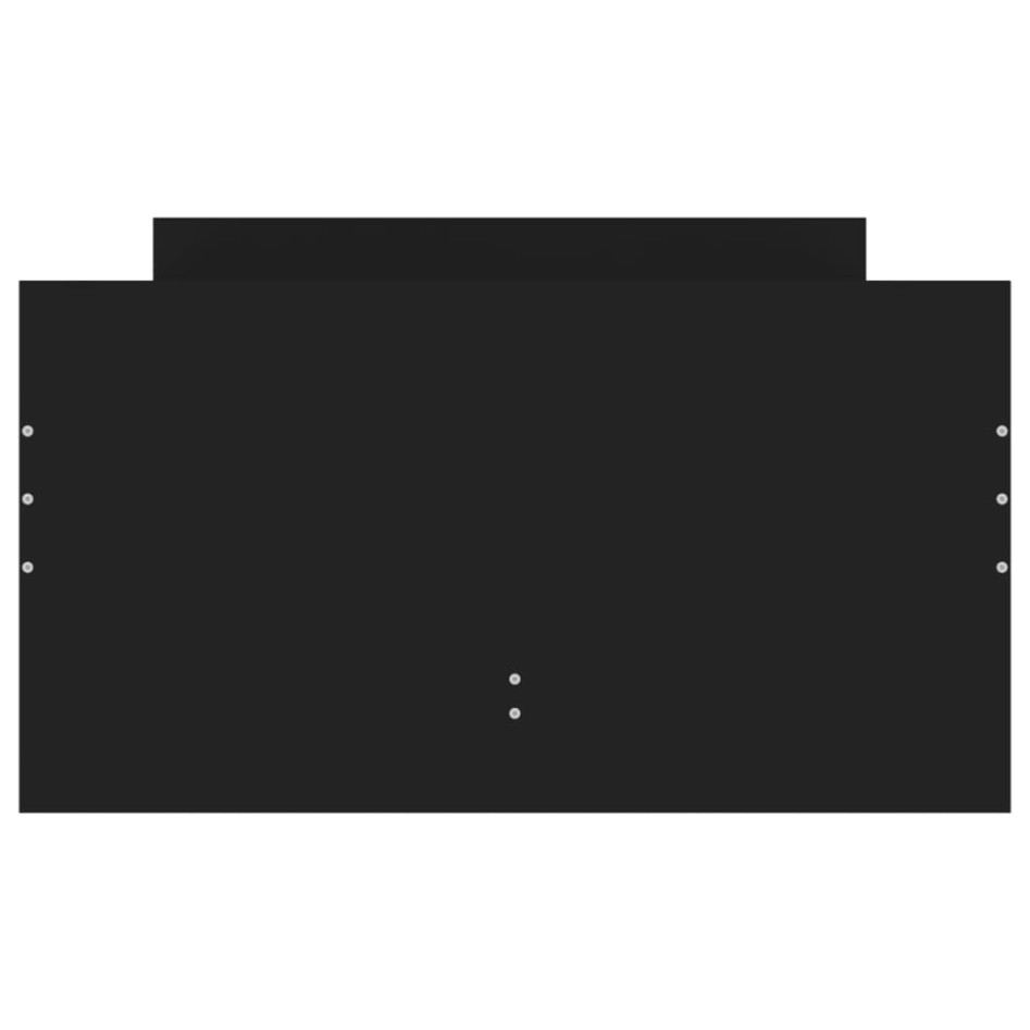 Estructura de cama con cajones negro 100x200