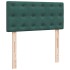 Cama box spring con colchón terciopelo verde oscuro 80x200