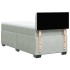 Cama box spring con colchón terciopelo gris claro 80x200