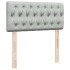 Cama box spring con colchón terciopelo gris claro 80x200