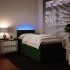 Cama box spring con colchón terciopelo verde oscuro 90x200