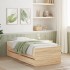 Estructura de cama con cajones roble Sonoma 100x200