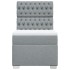 Cama box spring con colchón tela gris claro 80x200