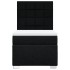 Cama box spring con colchón tela negro 80x200
