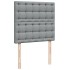 Cama box spring con colchón tela gris claro 90x190