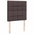 Cama box spring con colchón tela marrón oscuro 90x200
