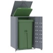 Cobertizo de contenedor de basura acero gris 69x79x117 cm