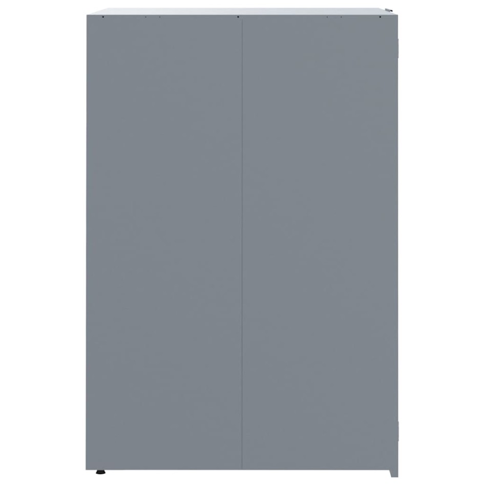 Cobertizo de contenedor de basura acero gris 69x79x117