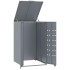 Cobertizo de contenedor de basura acero gris 69x79x117