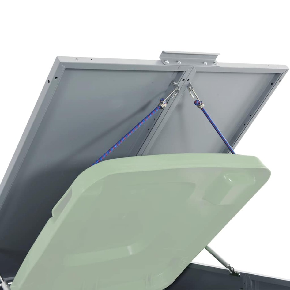 Cobertizo de contenedor de basura acero gris 69x79x117