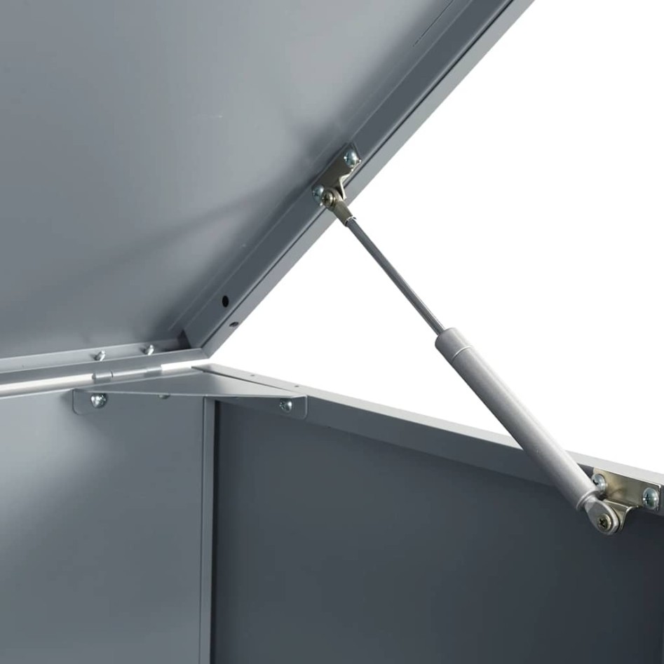 Cobertizo de contenedor de basura acero gris 69x79x117