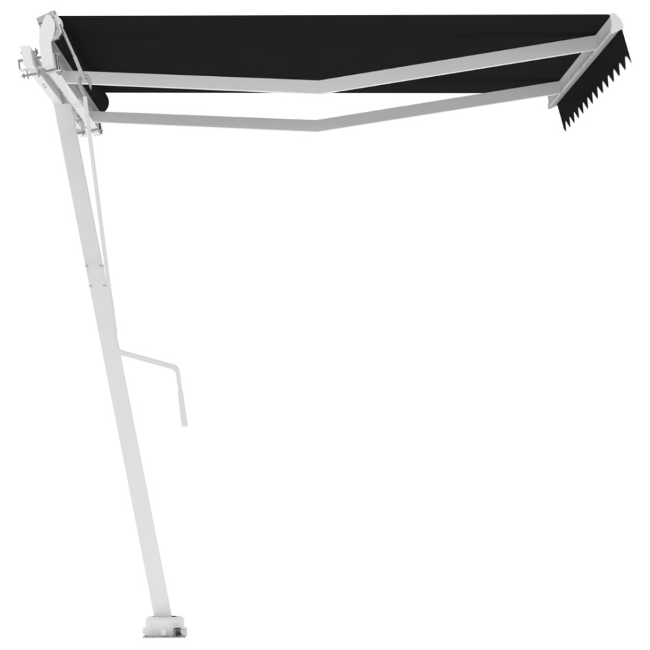 Toldo de pie automático gris antracita 300x250