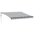 Toldo retráctil automático luz LED antracita y blanco