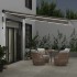 Toldo retráctil automático luz LED antracita y blanco