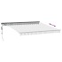 Toldo retráctil automático luz LED antracita y blanco