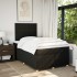 Cama box spring con colchón tela negro 120x190