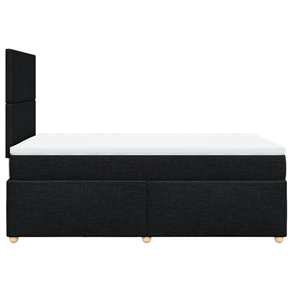 Cama box spring con colchón tela negro 120x190