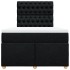Cama box spring con colchón tela negro 120x190