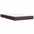 Cama box spring con colchón tela marrón oscuro 120x200