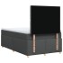 Cama box spring con colchón tela gris oscuro 120x200