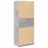Armario de madera de ingeniería gris hormigón 80x50x200